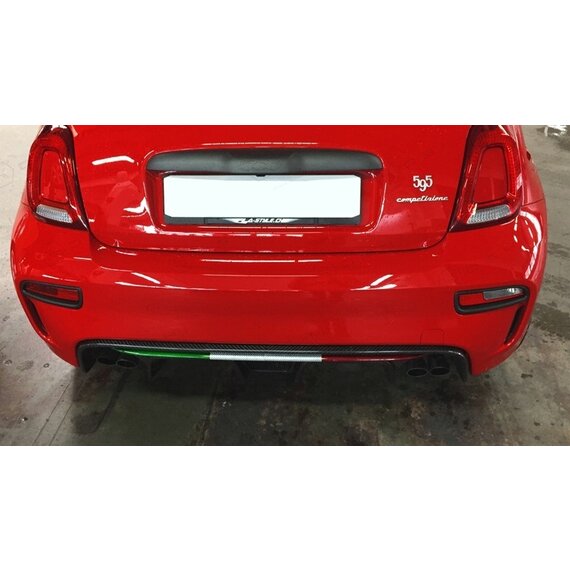 Fiat Abarth 595 2016-> Carbon Fiber Achter Diffusor Lip cover