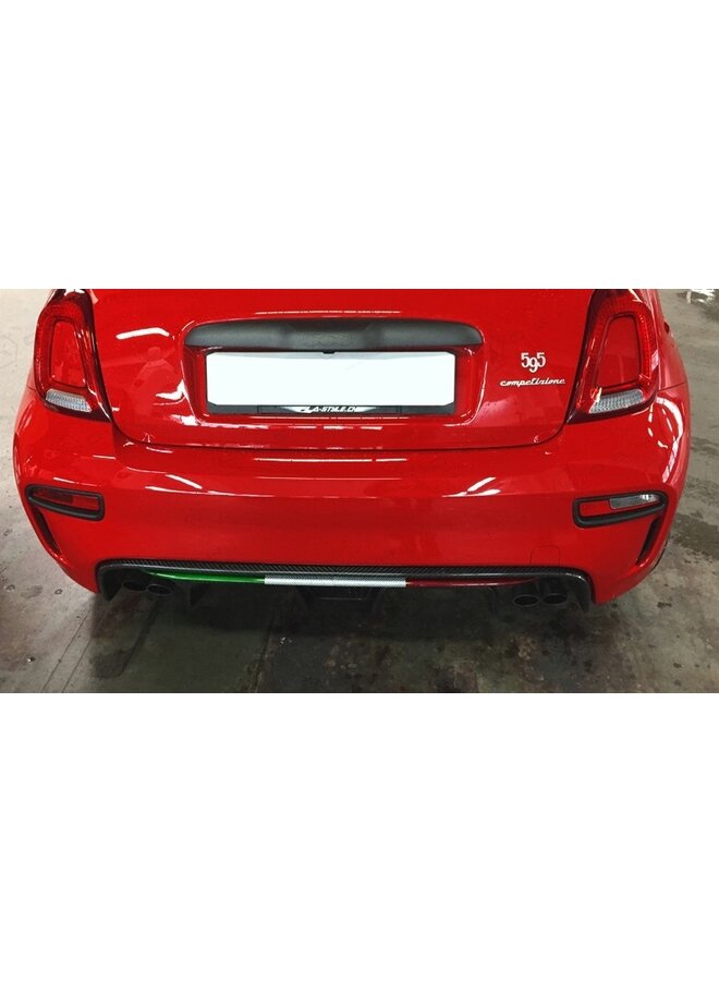 Fiat Abarth 595 2016-> Tampa labial do difusor traseiro em fibra de carbono