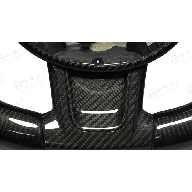 Parte inferior da tampa do volante em fibra de carbono Fiat Abarth 595