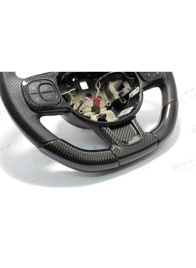 Funda volante parte inferior Fibra de Carbono Fiat Abarth 595