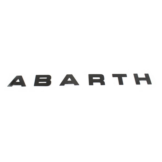 Fiat Abarth 595 2016->Carbon Fiber Front Logo Letters Emblem
