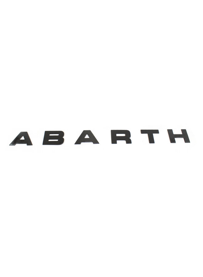 Fiat Abarth 595 2016->Emblema Logo Letras Delantero Fibra Carbono