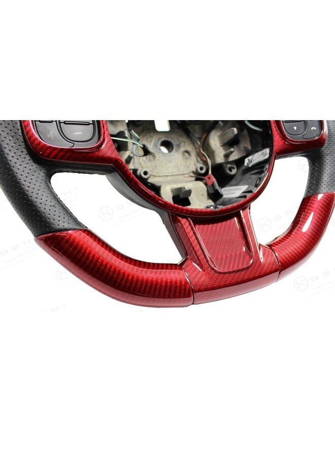 Cubierta lateral del volante de fibra de carbono Fiat Abarth 595