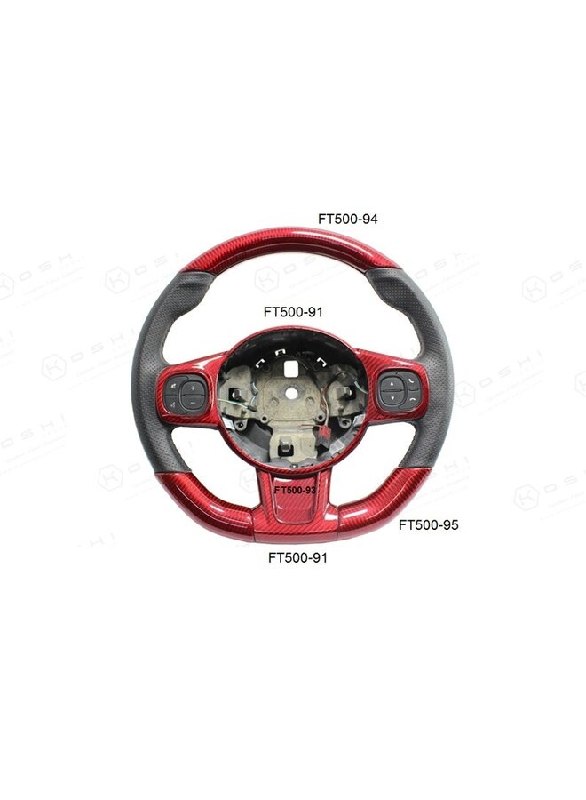 Copertura laterale del volante Fiat Abarth 595 in fibra di carbonio