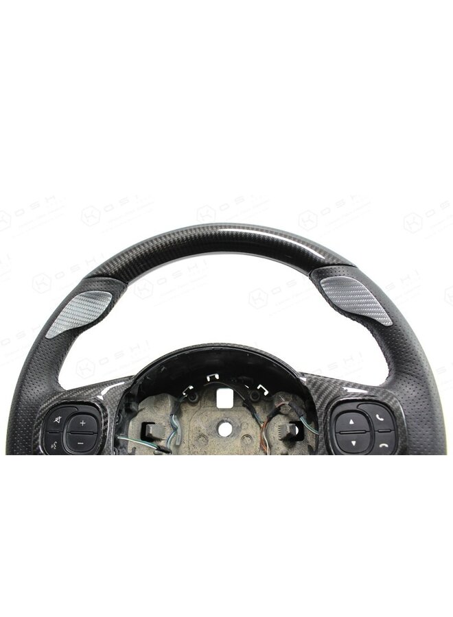 Fiat Abarth 595 Carbon Fiber Steering Wheel Thumb Grip Covers