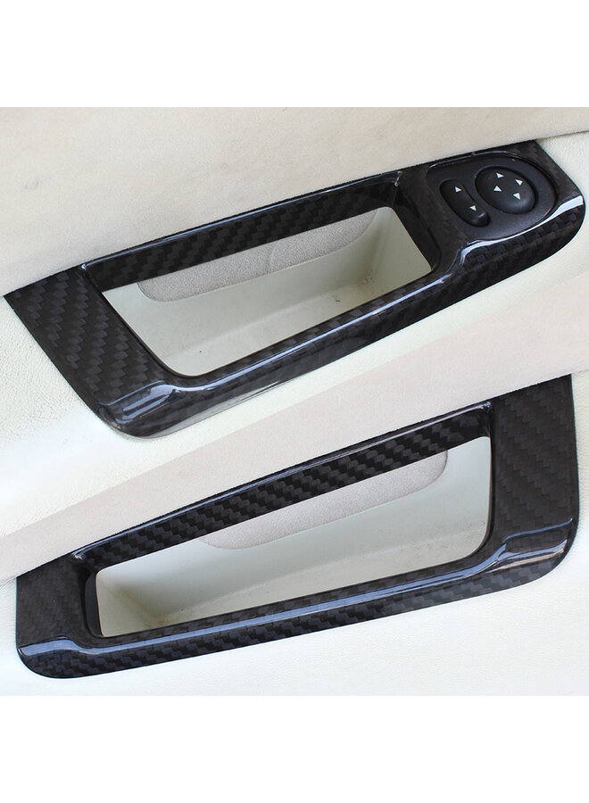 Fiat Abarth 500/595 Carbon Fiber Interior Door Levers cover