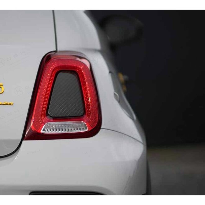 Fiat Abarth 595 2016->Cubierta embellecedora de luz trasera de pieza central de fibra de carbono