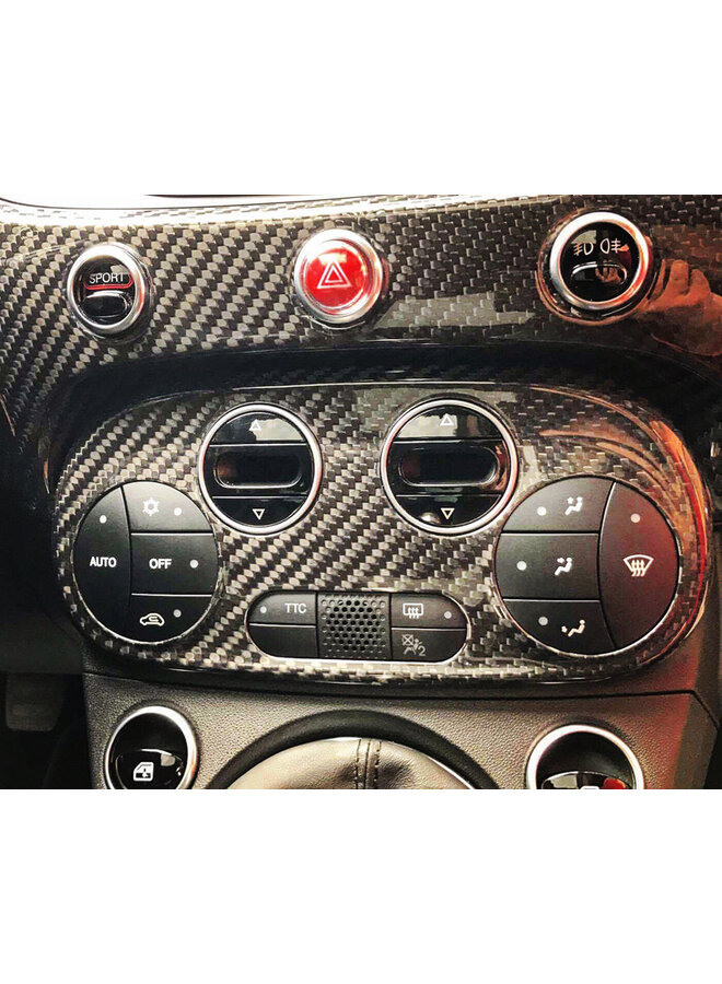 Fiat Abarth 595 2016->Carbon Fiber AC Climate Control Cover