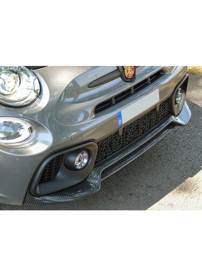 Fiat Abarth 595 2016->Labio divisor delantero de fibra de carbono