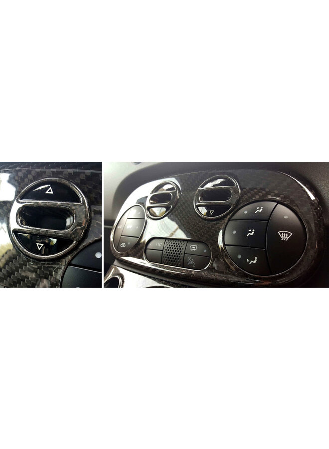 Fiat Abarth 595 2016-> Carbon Fiber Climate Control Display Frame