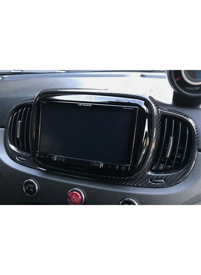 Fiat Abarth 595 2016-> Carbon Fiber Audio Systeem Frame cover