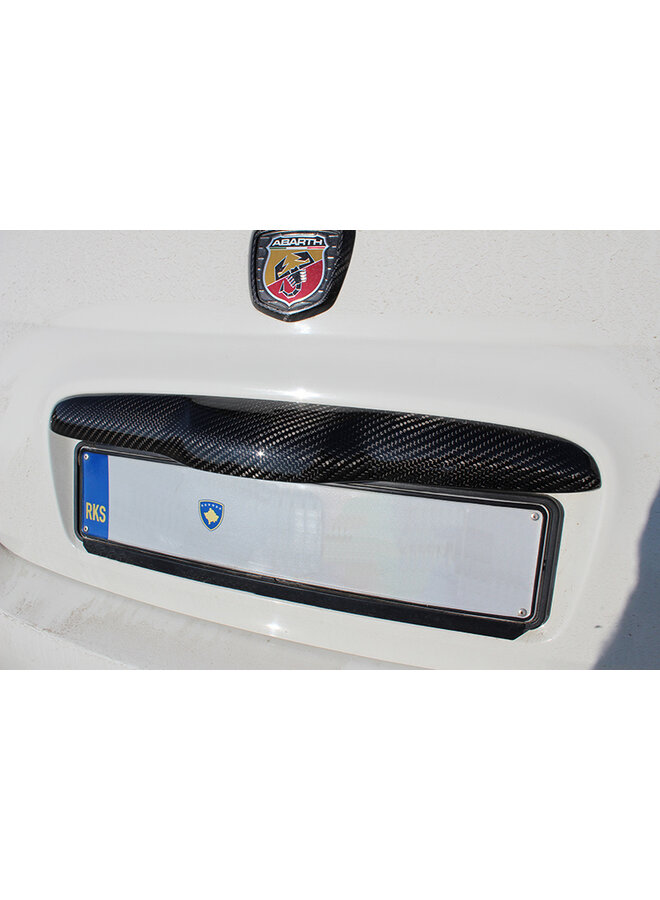 Fiat Abarth 500 Carbon Fiber Rear Flap Above License Plate