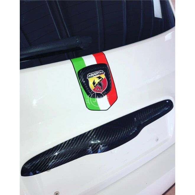 Fiat Abarth 500 Aba Traseira De Fibra De Carbono Acima Da Matrícula