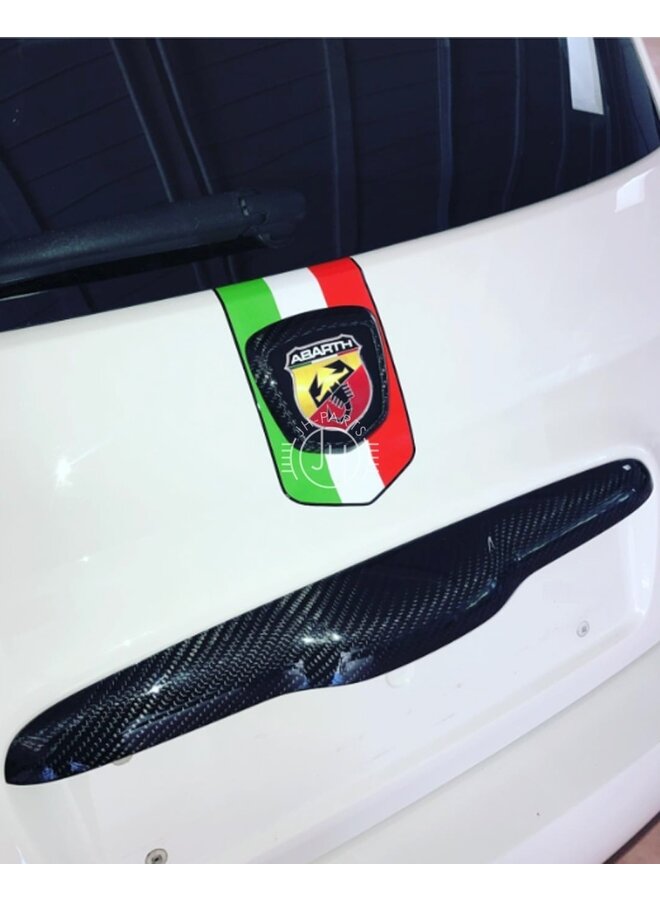 Fiat Abarth 500 Carbon Fiber Rear Flap Above License Plate