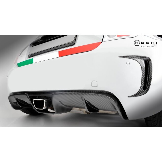 Difusor de escape central de fibra de carbono Fiat Abarth 500/595