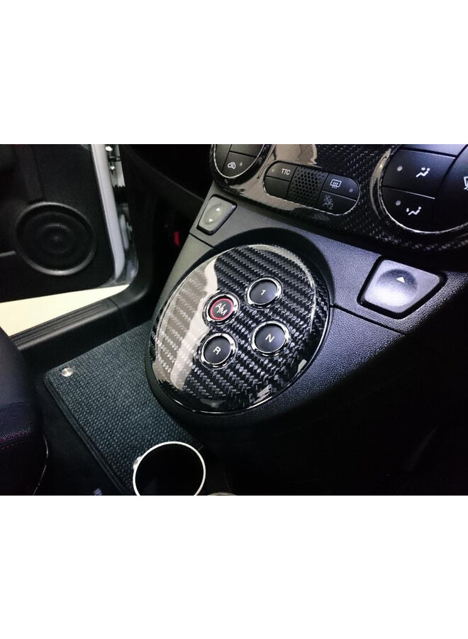 Tampa de engrenagem automática de fibra de carbono Fiat 500 Abarth