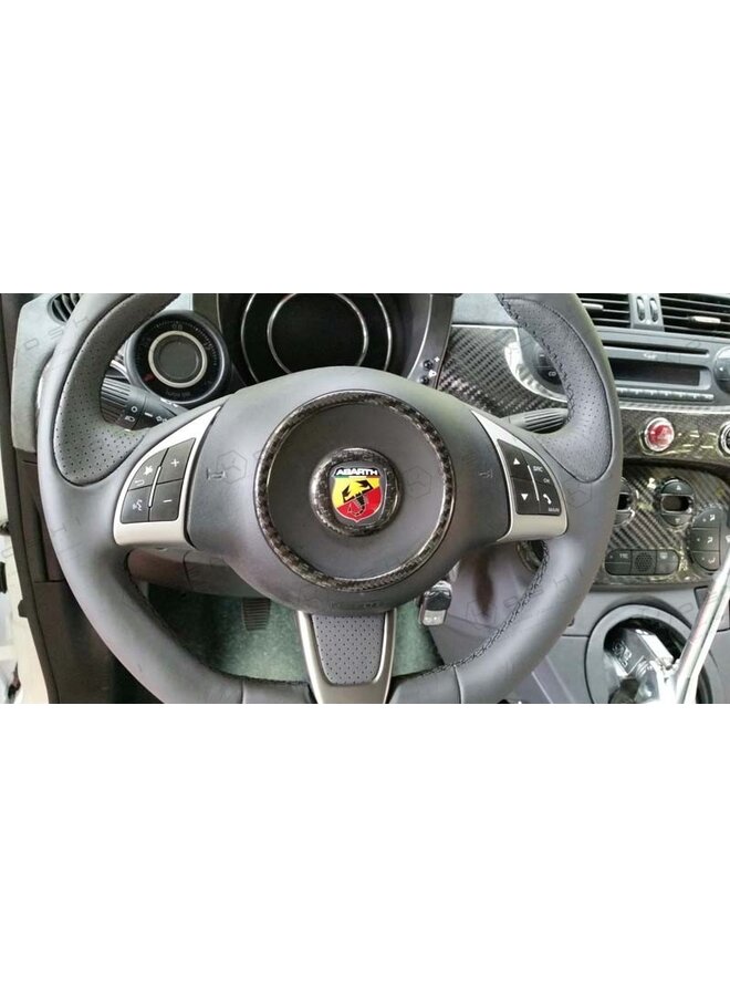 Copri volante centrale Fiat Abarth 500/595 in fibra di carbonio