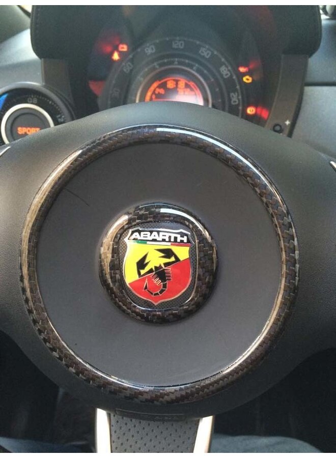 Tampa central do volante em fibra de carbono Fiat Abarth 500/595