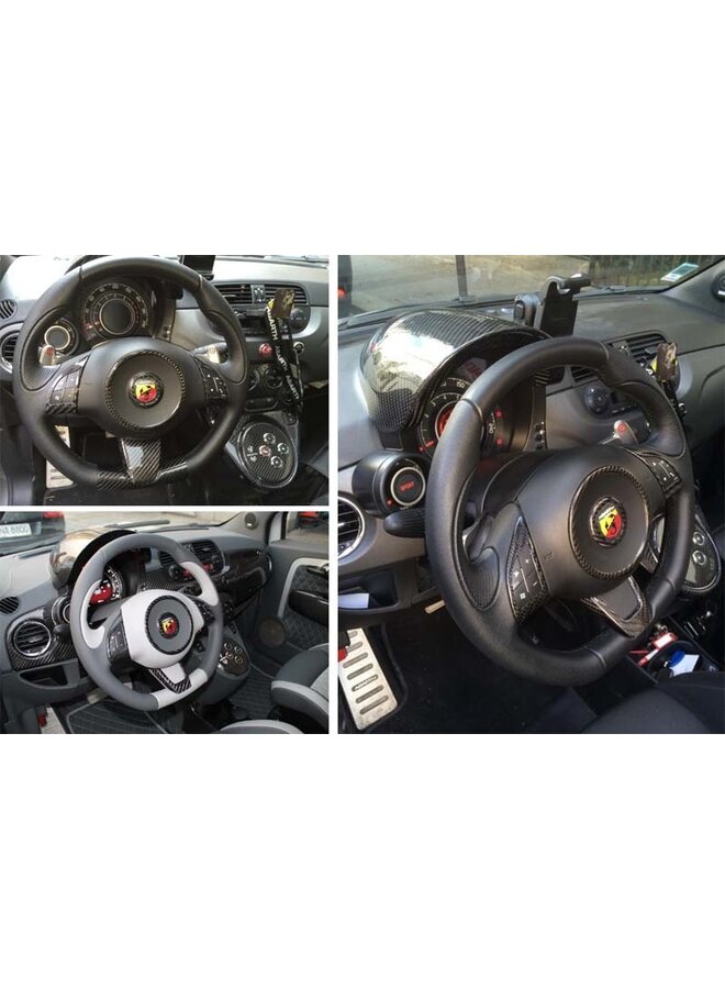 Copri volante centrale Fiat Abarth 500/595 in fibra di carbonio