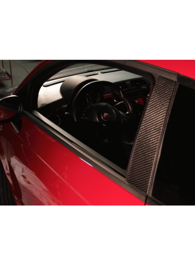 Fiat Abarth 500/595 Paneles de puerta de fibra de carbono Columna B