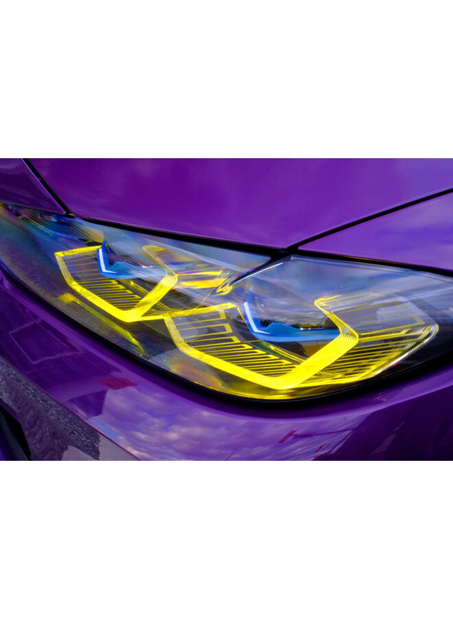 Module yeux d'ange jaune style DRL CSL BMW G80 G81 M3 G82 M4