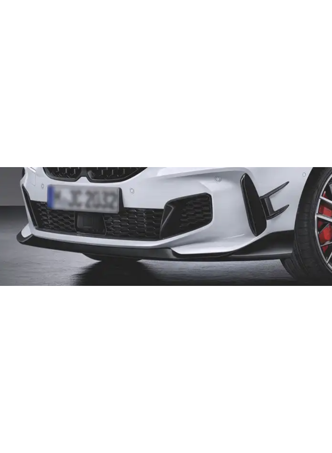 BMW Série 1 F40 Performance divisor de lábios dianteiro em preto brilhante
