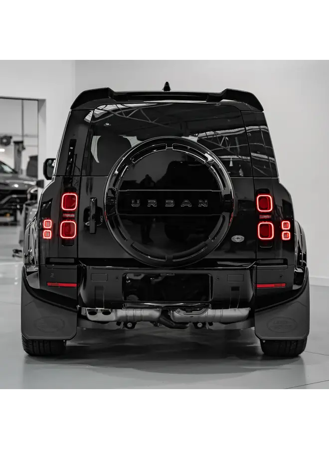 Hochglänzender schwarzer Kofferraum-Dachspoiler für den Land Rover Defender 90/110 Urban