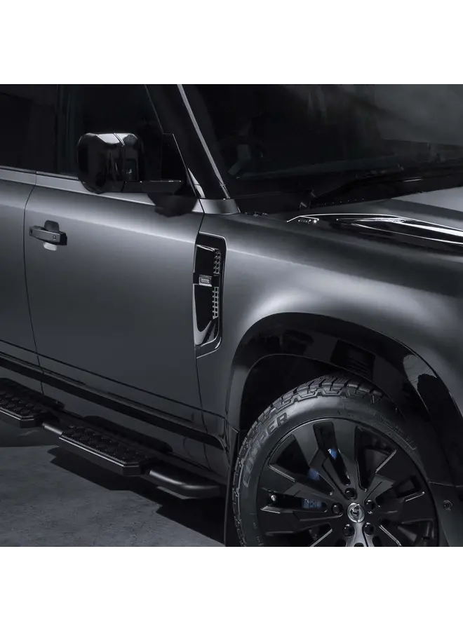 Land Rover Defender 90/110 Prese d'aria per parabrezza laterali in nero lucido