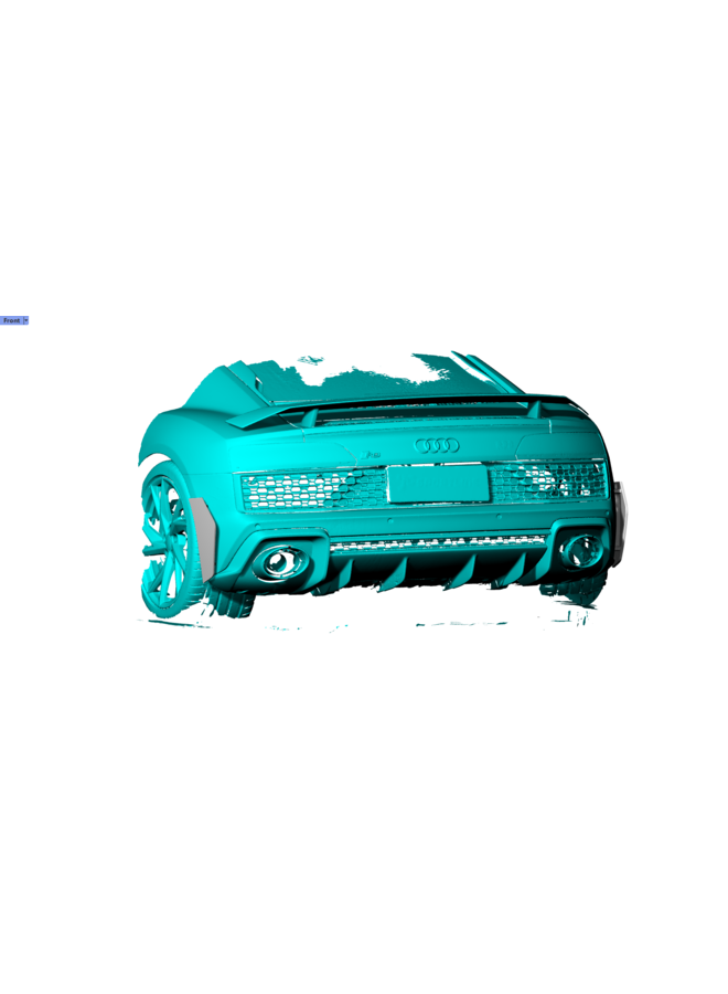 Audi R8 V10 Facelift 2019+ Carbon-Heckstoßstangen-Seitenflügel