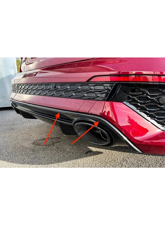 Audi RS3 8Y 2020+ Borde del difusor en carbono
