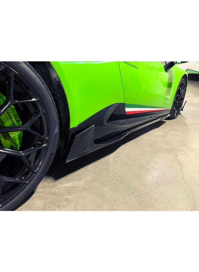 Extensões de saia lateral de carbono Lamborghini Huracan Performante