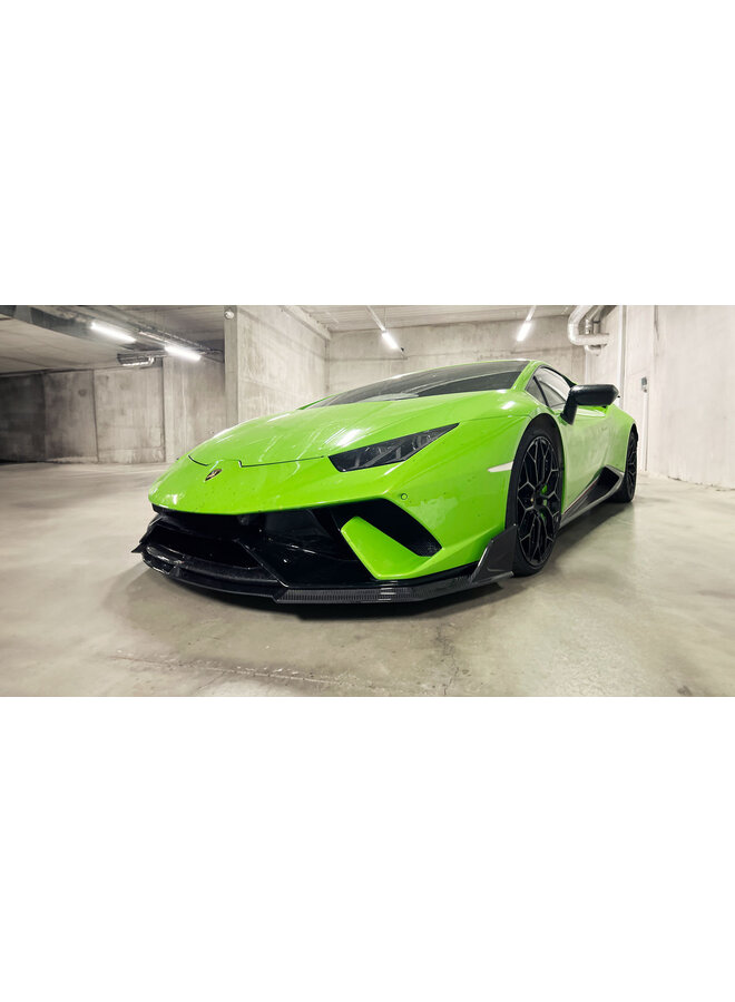 Divisor de lábios dianteiro em carbono Lamborghini Huracan Performante