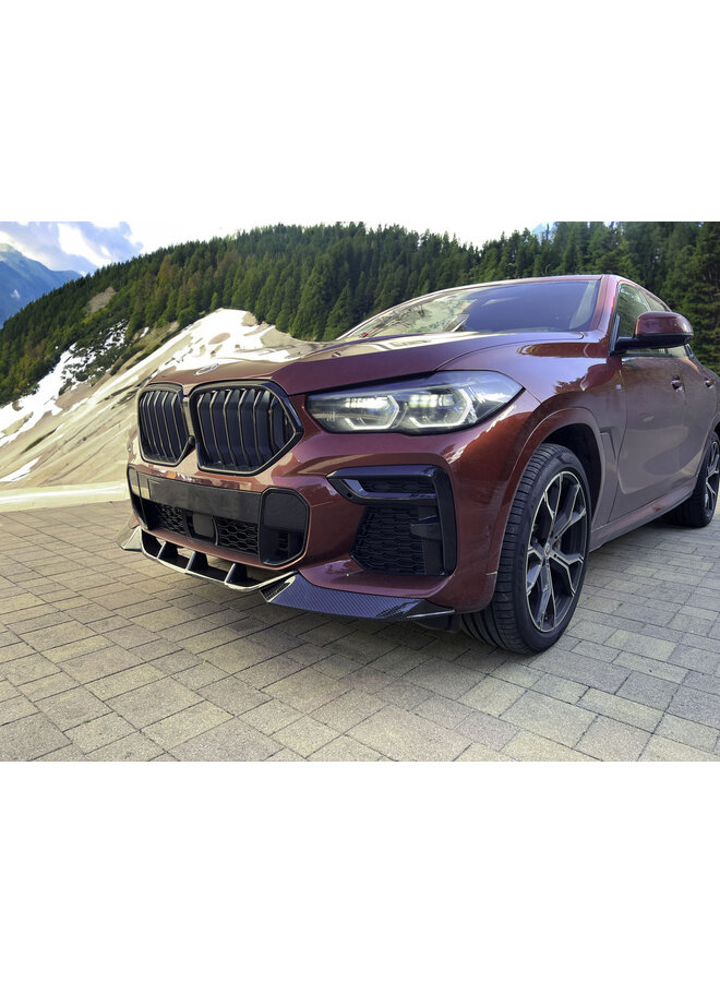 BMW G06 X6 Divisor de labio delantero de carbono