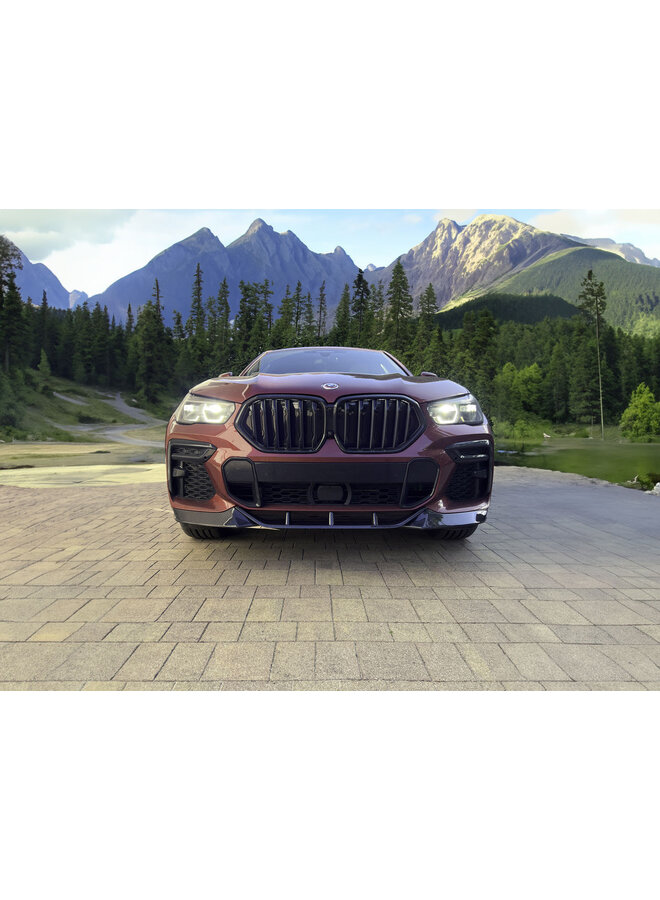 BMW G06 X6 Divisor de labio delantero de carbono