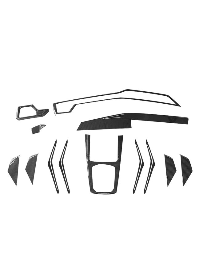 Conjunto de capas de molduras internas de carbono para BMW G05 X5 / G06 X6 LCI Facelift