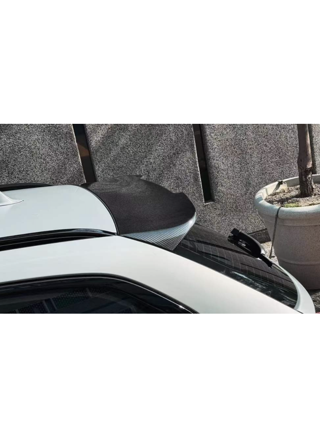 Dit betreft een BMW G21 G81 M3 Touring carbon dak spoiler