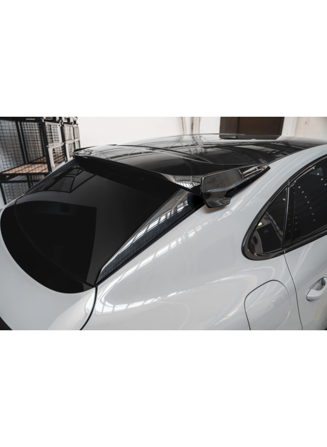 Placas finales del alerón del techo de carbono estilo Porsche Cayenne Coupe Turbo GT