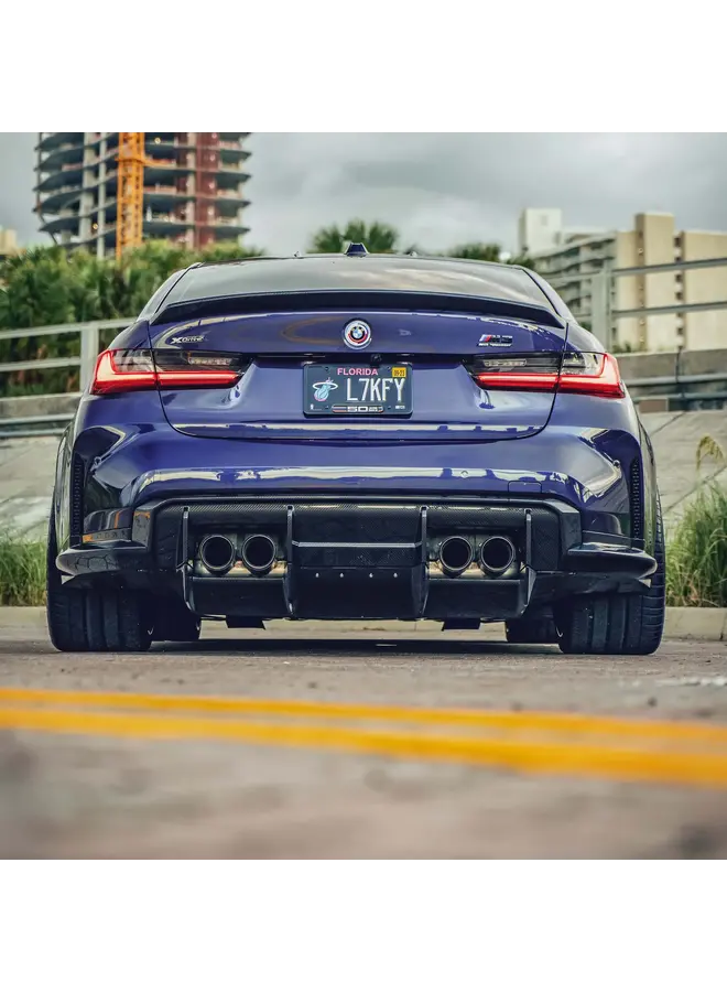 Conjunto de difusor de carbono de 7 peças BMW M3 G80 G81 M4 G82 G83