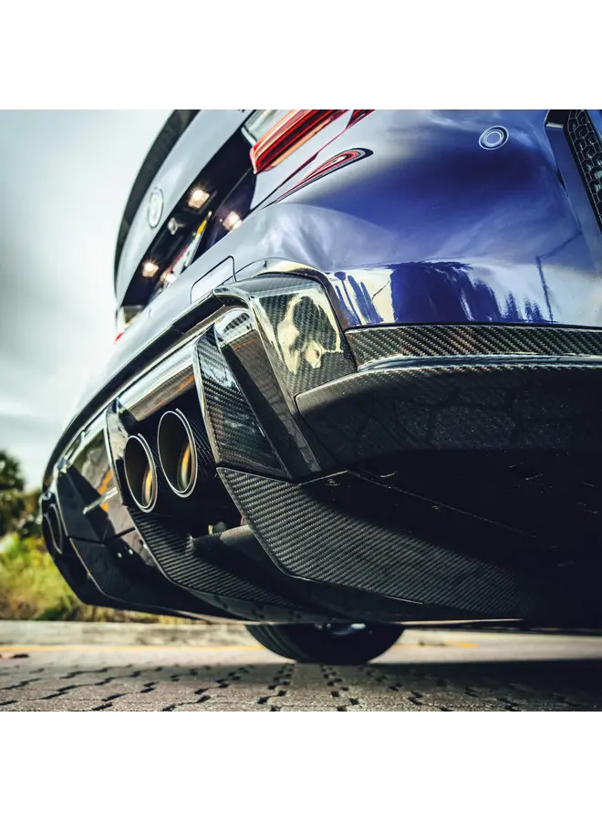 Conjunto de difusor de carbono de 7 peças BMW M3 G80 G81 M4 G82 G83