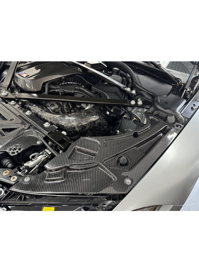 BMW G80 G81 M3 G82 G83 M4 Cubierta del faro del compartimento del motor en carbono