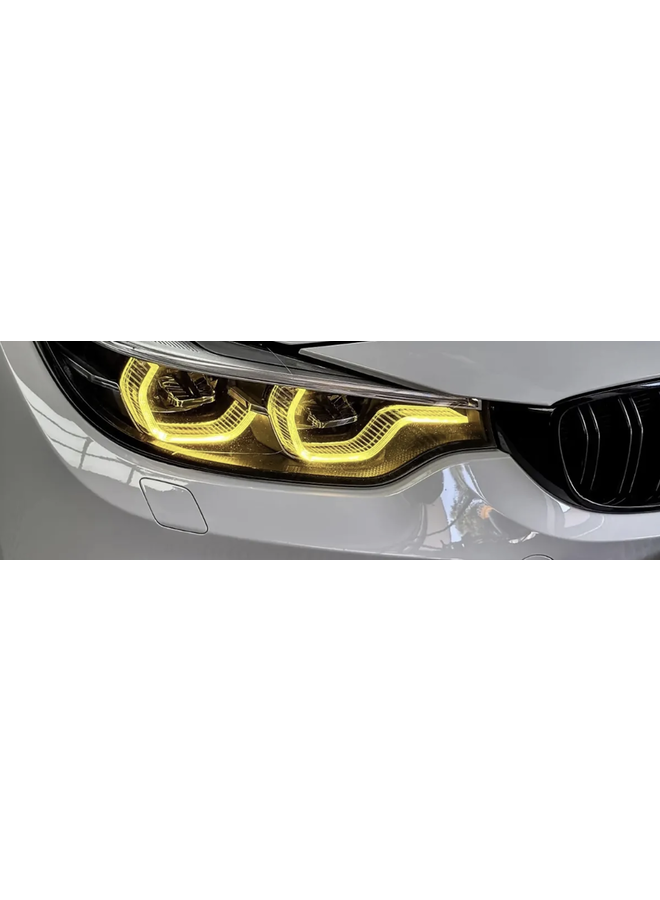 This is a set of BMW 4 series F32 F33 F36 yellow CSL DRL angel eyes modules
