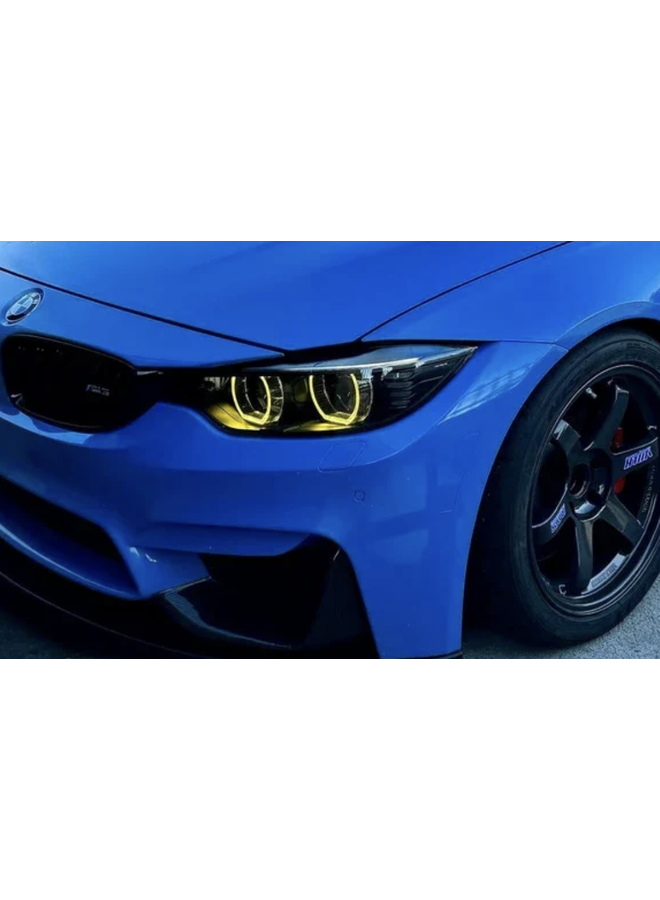 This is a set of BMW 4 series F32 F33 F36 yellow CSL DRL angel eyes modules