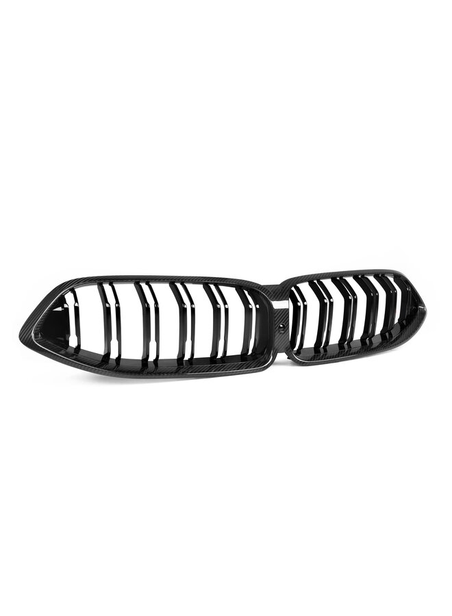 Dit betreft een set BMW 8 Serie carbon grill nieren