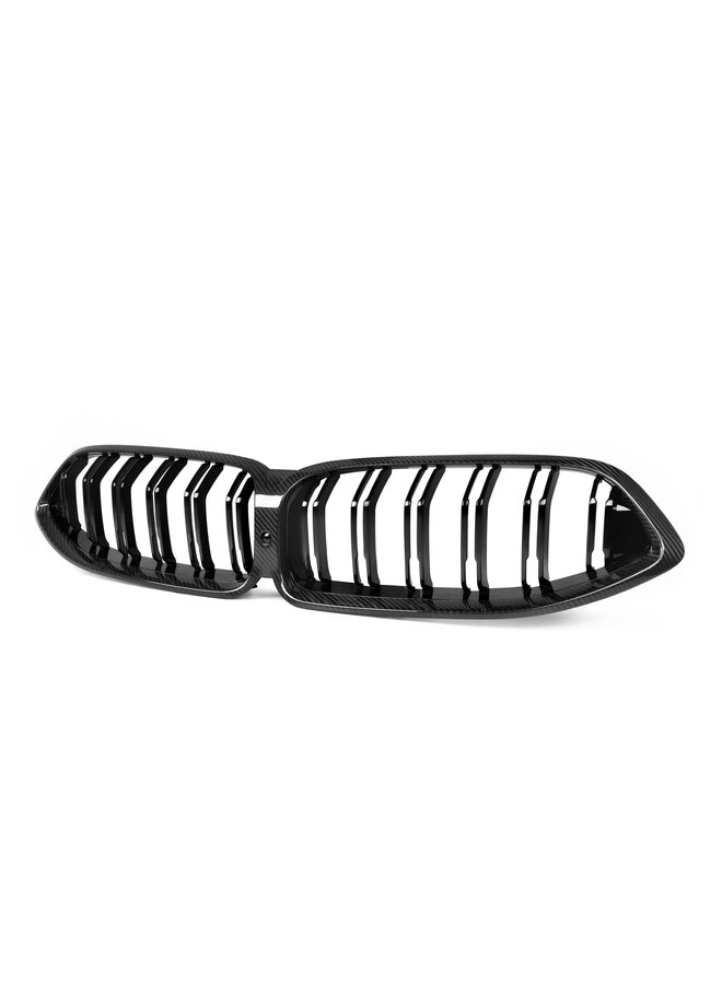 Dit betreft een set BMW 8 Serie carbon grill nieren