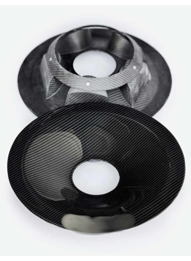 Se trata de un juego de cubiertas de llantas Porsche 911 991 GT3 Carbon aero discs.