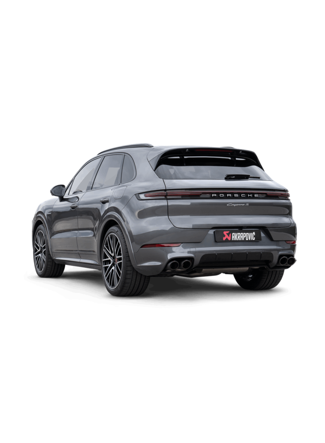 Il s'agit d'un système de catback d'échappement Porsche Cayenne S/E-hybrid Akrapovic