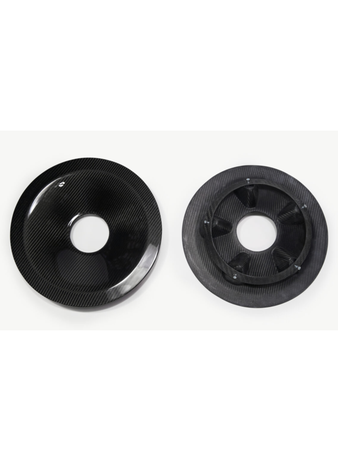 Se trata de un juego de cubiertas de llantas Porsche 911 991 GT3 Carbon aero discs.