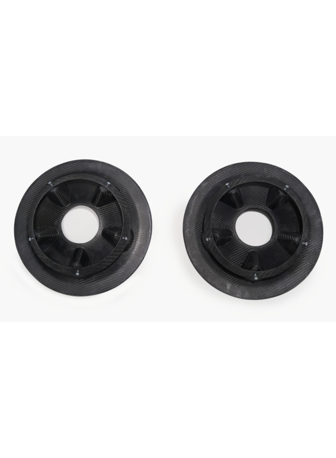 Se trata de un juego de cubiertas de llantas Porsche 911 991 GT3 Carbon aero discs.
