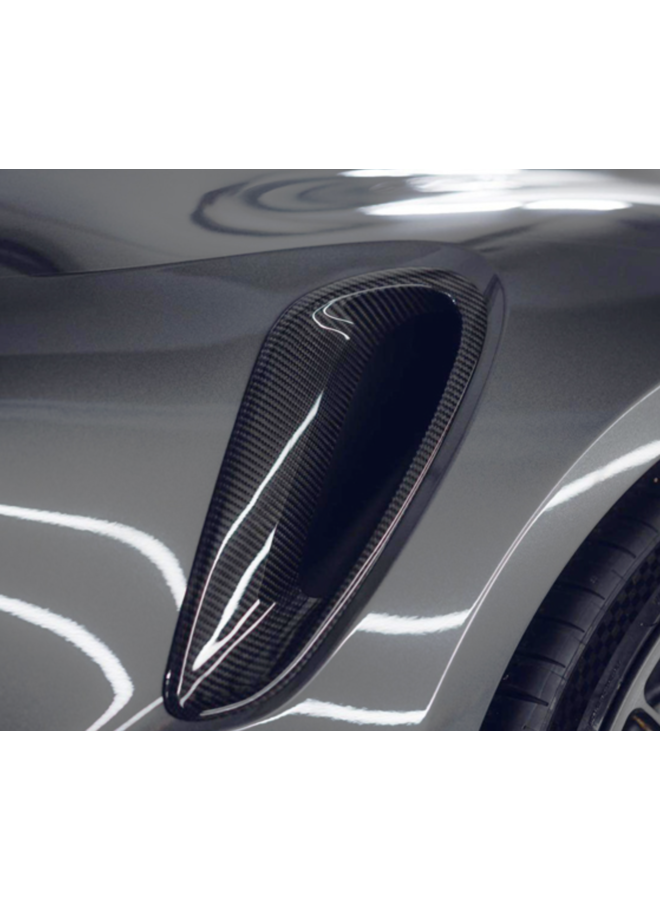 This is a set of Porsche 911 992 Turbo S | GT3 RS Carbon side panel air intake