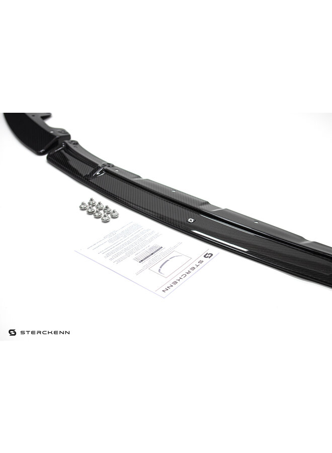 Este es un divisor de labio delantero sterckenn de carbono BMW G87 M2